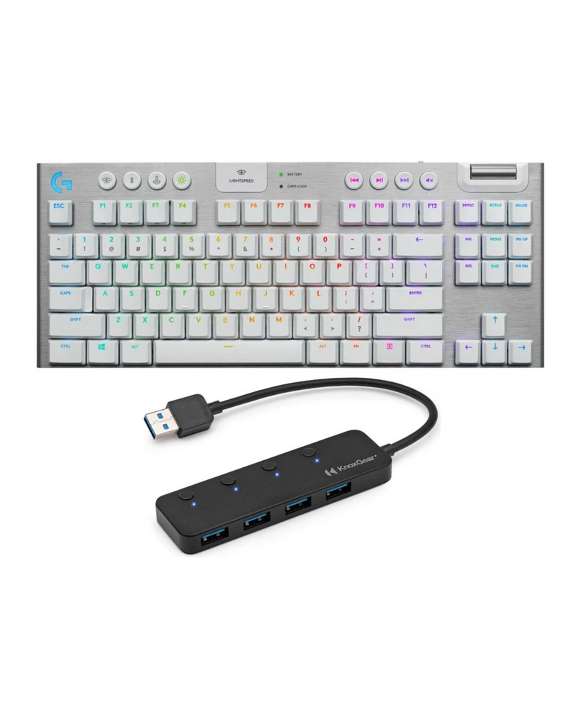 Logitech G915 Tkl Tenkeyless Wireless Rgb Mechanical Gaming Keyboard and Usb Hub