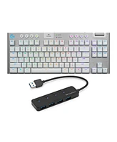 Logitech G915 Tkl Tenkeyless Wireless Rgb Mechanical Gaming Keyboard and Usb Hub