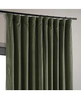 Half Price Drapes Hunter Green Signature Extra Wide Velvet Blackout Curtain