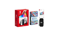 Nintendo Switch Oled With Nintendo Sports & Accessories Bundle