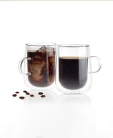 Villeroy & Boch Manufacture Rock Black Insulated Coffee Mugs, Set of 2