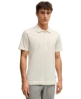 Boss by Hugo Men's Two-Tone Cotton-Silk Regular-Fit Polo