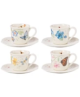 Lenox Butterfly Meadow Espresso Cup & Saucer, Set of 4