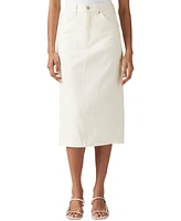 Levi's Women's Cotton High-Rise Back-Slit Denim Skirt