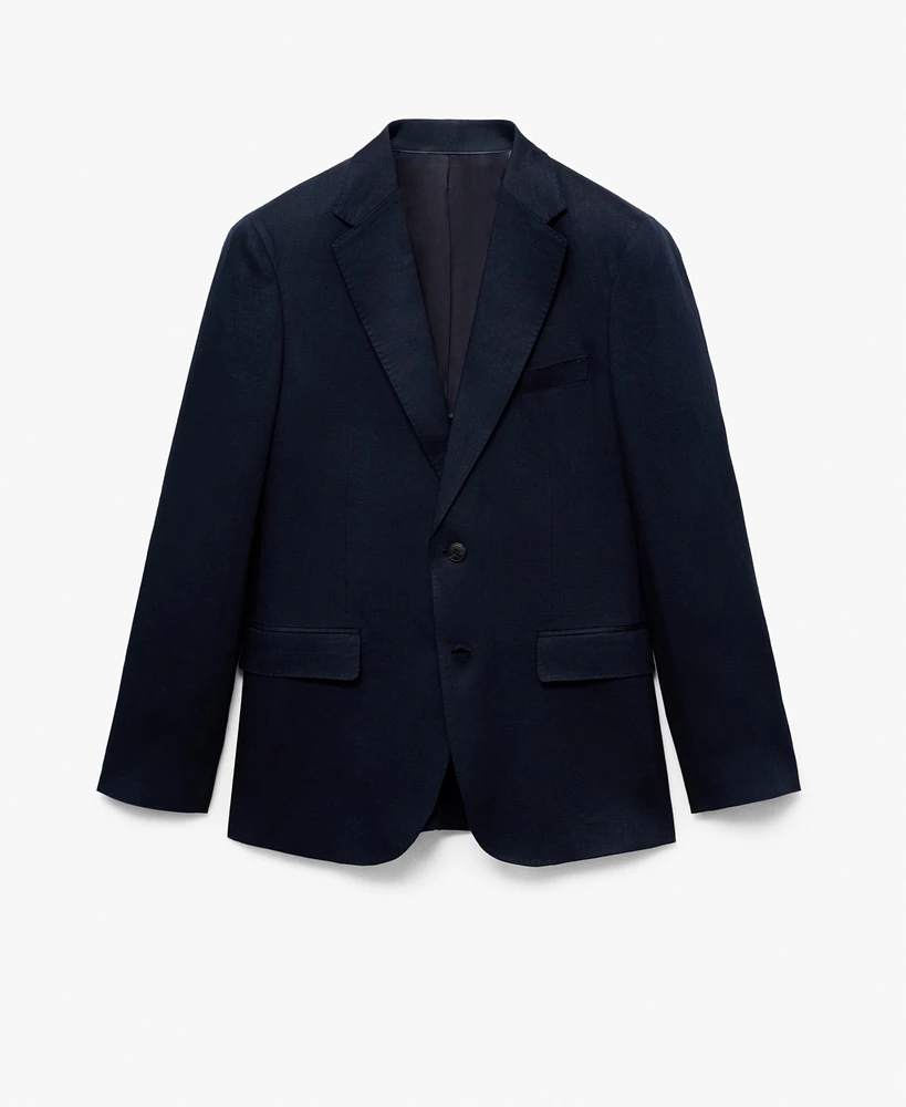 Mango Men's Slim-Fit Tailored Linen Blazer