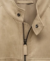 Mango Men's Faux-Suede Biker Jacket