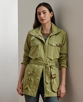 Lauren Ralph Women's Belted Cotton-Blend Twill Field Jacket