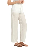 Bcx Juniors' High-Rise Tie-Front Gauze Pants