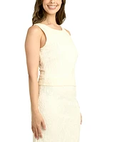 Bcx Juniors' Floral Jacquard Knit Scoop-Neck Tank Top