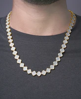 Men's Diamond Clover 22" Necklace (2 ct. t.w) in 14k Gold-Plated Sterling Silver & Sterling Silver