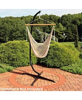 Steel C-Stand for Hanging Hammock Chair - Indoor or Outdoor Use - Durable 300-Pound Capacity - Black