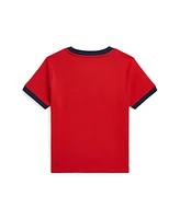 Polo Ralph Lauren Little Boys Baseball Logo Cotton Jersey T-Shirt