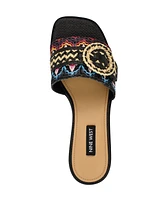 Nine West Women's Ending Woven Block Heel Sandals