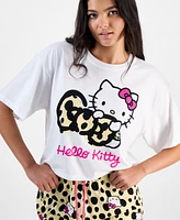 Love Tribe Juniors' Hello Kitty Leopard Bow Tee