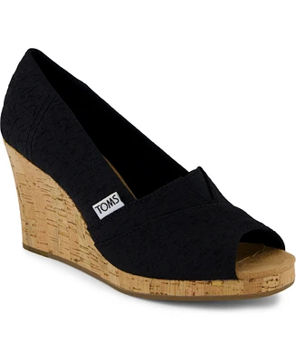 Toms Women's Slip On Wedge Sandals