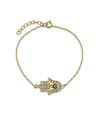 Bling Jewelry Turkish Amulet Evil Eye Chain Link Bracelet Gold Plated