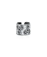 Bling Jewelry Unisex Celtic Triskele Ear Cuff Cartilage Earring Non-Pierced Sterling Silver