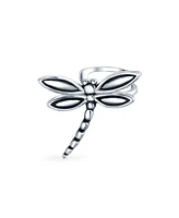 Bling Jewelry Butterfly Dragonfly Firefly Ear Cuff Cartilage Clip Wrap Non-Pierced Earrings Silver