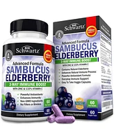 Sambucus Elderberry Capsules, Bioschwartz, Immune Boost with Zinc & 133% Vitamin C, 60ct