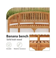Banana Bench 59.4" Solid Teak Wood