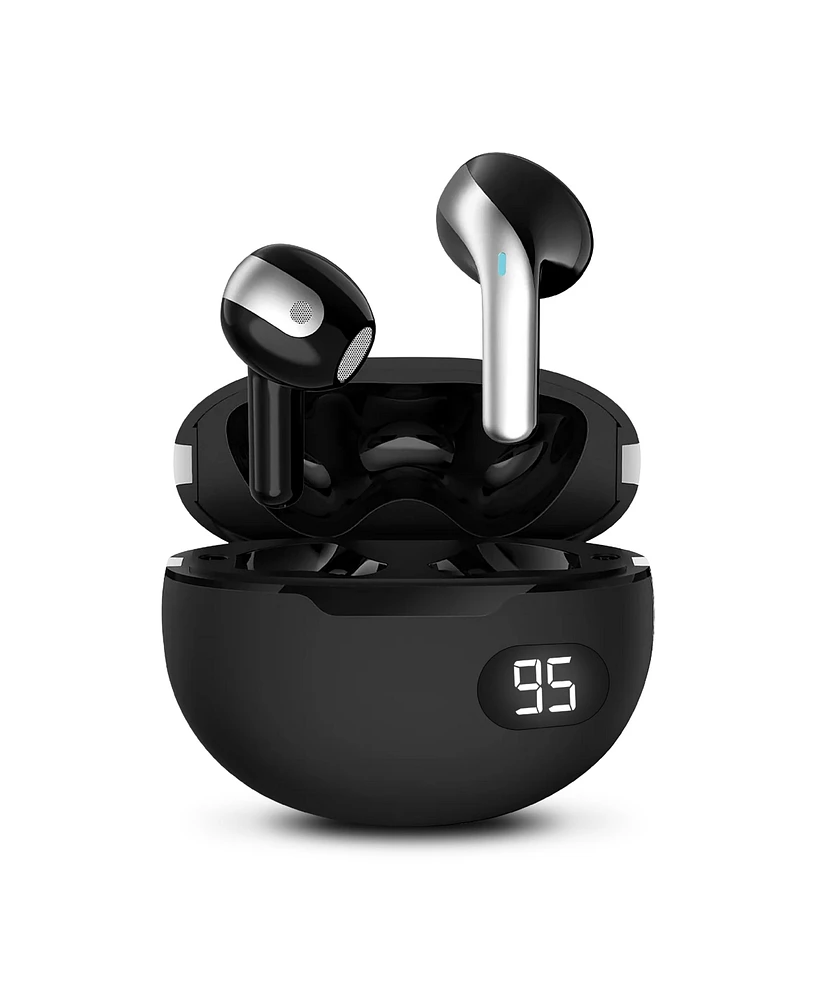 GabbaGoods Truebuds Bliss Premium Wireless Earbuds with Lcd Battery Display Charging Case