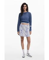 Desigual Women's Cropped openwork sweater