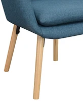 Convenience Concepts 25.25" Faux Linen Charlotte Wingback Accent Armchair