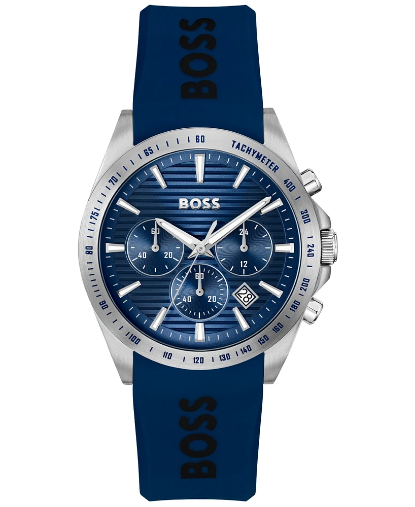 Hugo Boss Men's Strike Quartz Chronograph Silicone Watch