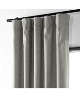 Half Price Drapes Dark Greige Performance Linen Hotel Blackout Curtain