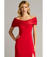 Tadashi Shoji Dalton Two-Tone Off-Shoulder Gown
