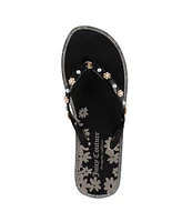 Juicy Couture Women's Sanba Embellished Flip Flops