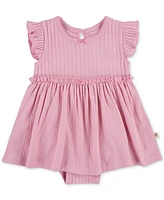 Huggies Baby Girls Cotton Flutter-Sleeve Dress, 3 Piece Set