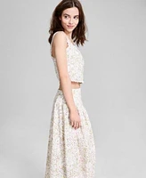 Now This Womens Sleeveless Eyelet Tank Top Midi Skirt Exclusively At Macys
