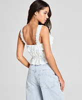 And Now This Women's Wide-Strap Ruffle-Trim Top, Exclusively at Macy's