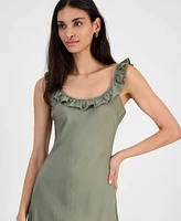 And Now This Women's Ruffle-Trim Scoop-Neck Slip Dress, Exclusively at Macy's