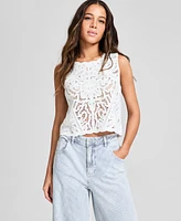 And Now This Women's Crewneck Crochet Tank Top, Exclusively at Macy's