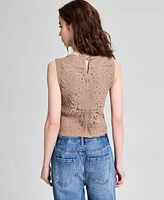 And Now This Petite Cropped Cutwork Sweater, Exclusively at Macy's