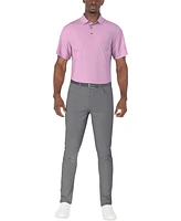 Pga Tour Men's Short Sleeve Geo Print Polo Shirt