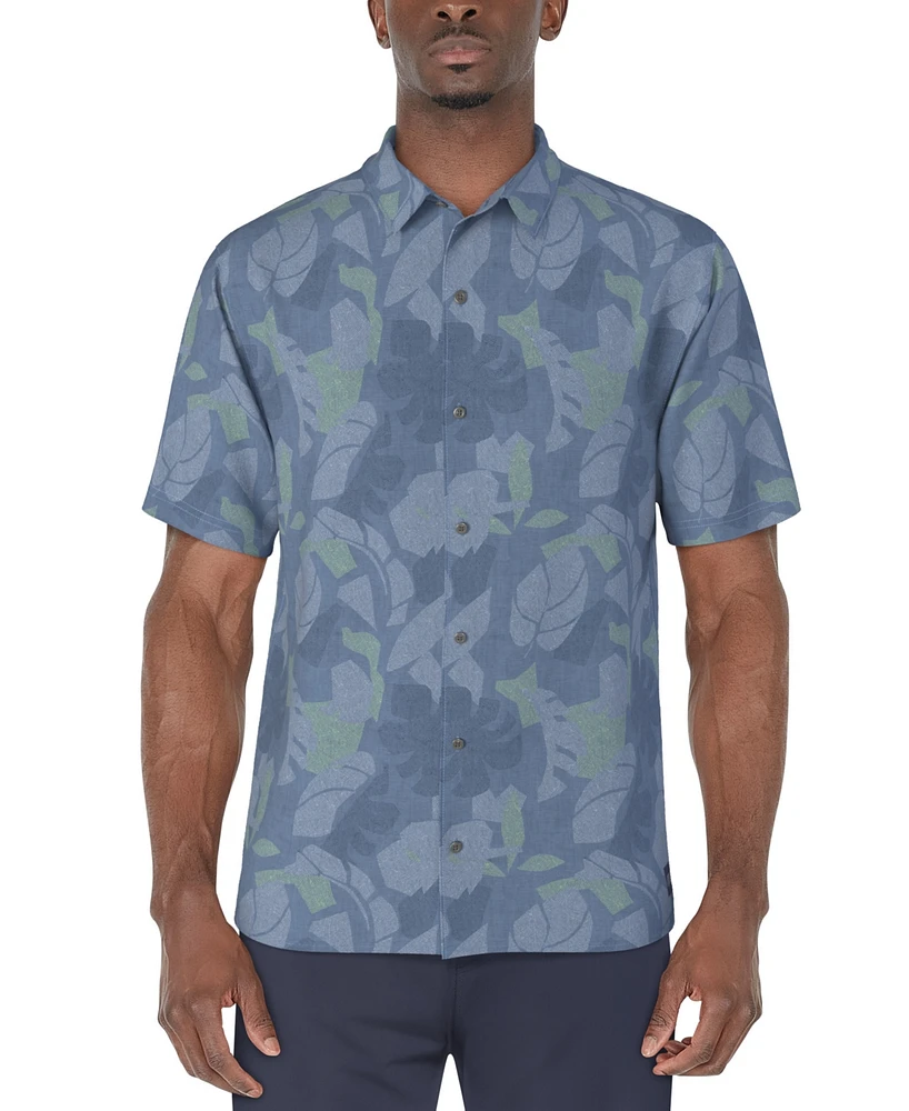 Pga Tour Men's Tropical Woven Button-Down Shirt