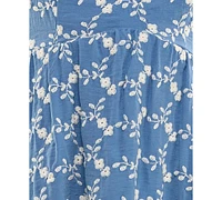 Juniors' Embroidered Babydoll Mini Dress, Created for Macy's