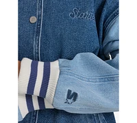 Starter Women's Colorblocked Denim Varsity Jacket
