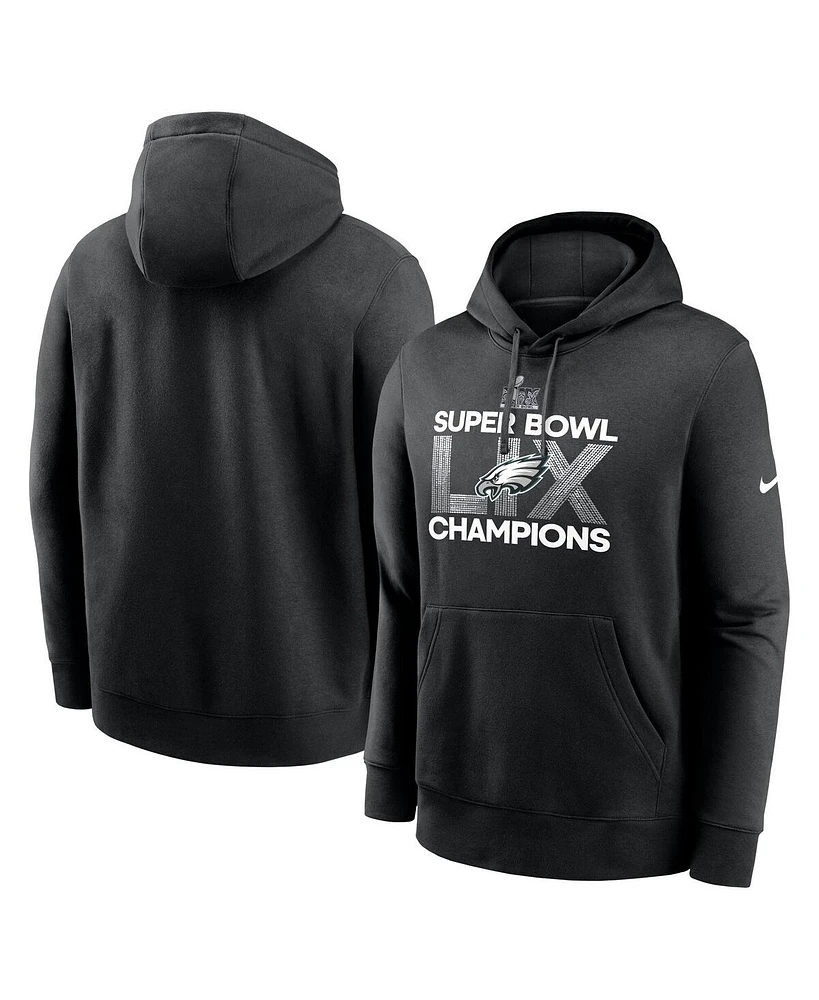 Nike Men's Black Philadelphia Eagles Super Bowl Lix Champions Supplemental Pullover Hoodie