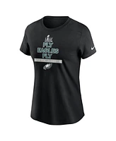 Nike Women's Black Philadelphia Eagles Super Bowl Lix Champions Local T-Shirt