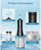 Operan 300ml Cordless Water Flosser with 4 Jet Tips, Portable Water Dental Flossers