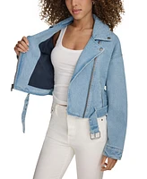 Levi's Women's Cropped Denim Moto Jacket