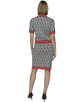 Karl Largerfeld Paris Women's Geo-Print Knit Pencil Skirt