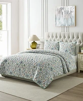Seventh Studio Sopha Floral Pinsonic Microfiber -Pc. Quilt Set
