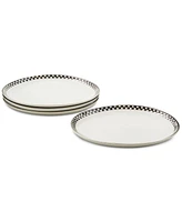 MacKenzie-Childs Courtly Check Everyday Dinner Plates, Set of 4