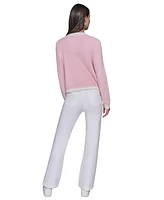 Karl Lagerfeld Paris Women's Marled Four-Pocket Cardigan