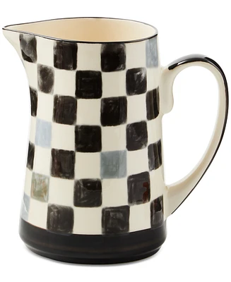 MacKenzie-Childs Black Check Pitcher